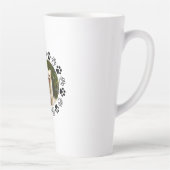 Gestreifbarer Hundeportrait Milchtasse (Rechts)