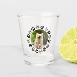 Gestreifbarer Hundeportrait Schnapsglas