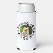 Gestreifbarer Hundeportrait Selters Dosenkühler (Seltzer Vorderseite)