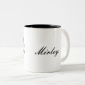 Gestreifbarer Hundeportrait Zweifarbige Tasse (VorderseiteRechts)