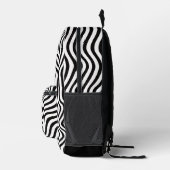 gestreift B&W Bedruckter Rucksack (Rechts)