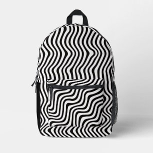 gestreift B&W Bedruckter Rucksack