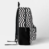 gestreift B&W Bedruckter Rucksack (Links)