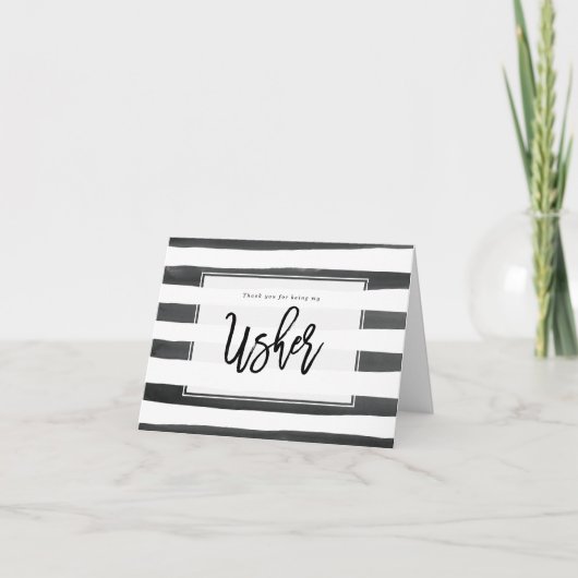 gestreift danke, dass du meine Visitenkarte bist Dankeskarte (Vorderseite)