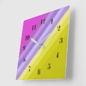 gestreift, hell quadratische wanduhr (Winkel)