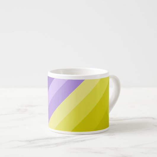 Gestreift, hell, Regenbogen Espressotasse (Vorderseite Rechts)