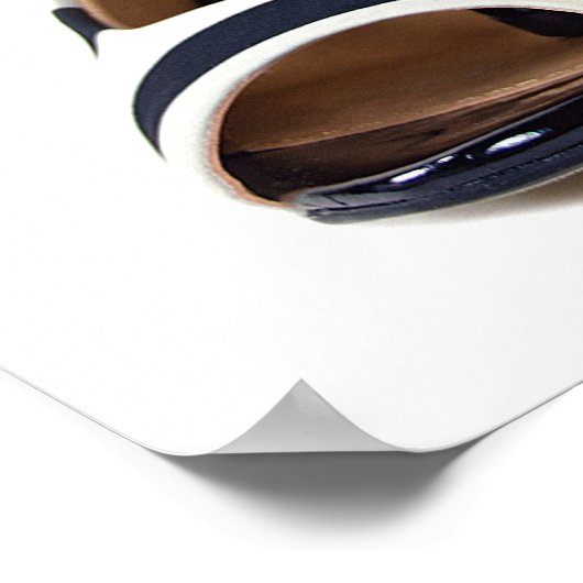 gestreift hohe Absätze und dunkel Poster (Ecke)