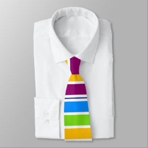 Gestreift in Regenbogenfarben Krawatte