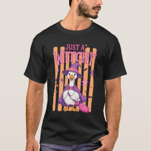 Gestreift Lustig Nur Eine Hexen-Gans Grusel-Saison T-Shirt