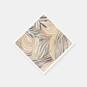 Gestreift Modern Neutral Beige Einfach Serviette (Ecke)
