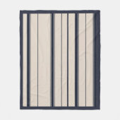 Gestreift Navy Blau und Creme Fleecedecke (Vorderseite)
