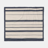 Gestreift Navy Blau und Creme Fleecedecke (Vorderseite (Horizontal))