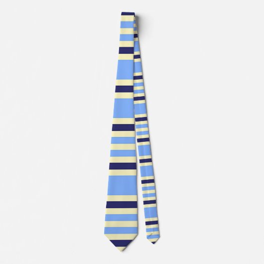 GESTREIFT NAVYBLAU UND HIMMELBLAU KRAWATTE (Vorderseite)