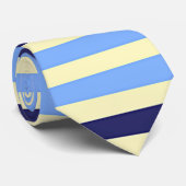 GESTREIFT NAVYBLAU UND HIMMELBLAU KRAWATTE (Gerollt)