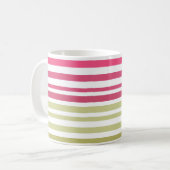 gestreift oliv rosa kaffeetasse (Vorderseite Links)