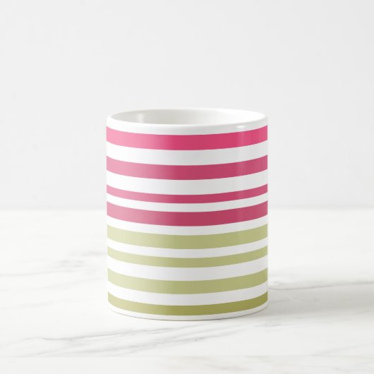 gestreift oliv rosa kaffeetasse (Mittel)