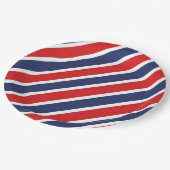 Gestreift Pappteller (Schrägansicht)