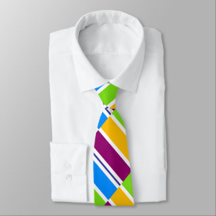Gestreift Regenbogenfarben Krawatte