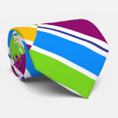 Gestreift Regenbogenfarben Krawatte (Gerollt)