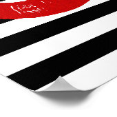 gestreift und lippenartig, hübsch, schön, poster (Ecke)