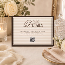 Gestreifte alte Hochzeits-QR-Code-Details