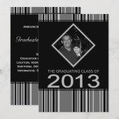 gestreifte Ankündigung des Abschlusses 2013 (Vorne/Hinten)