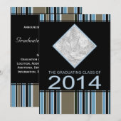 gestreifte Ankündigung des Abschlusses 2013 (Vorne/Hinten)