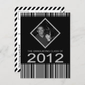 gestreifte Ankündigung für den Abschluss 2012 (Vorne/Hinten)