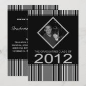 gestreifte Ankündigung für den Abschluss 2012 (Vorne/Hinten)
