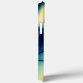 Gestreifte Ausschnitte, blau bis "Avocado Creme" Case-Mate iPhone Hülle (Rückseite / Rechts)