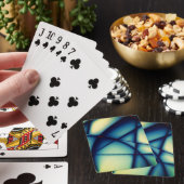 Gestreifte Ausschnitte, blau bis "Avocado Creme" Spielkarten (In Situ)