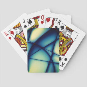 Gestreifte Ausschnitte, blau bis "Avocado Creme" Spielkarten