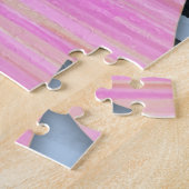 Gestreifte Bäume Winterlandschaftsszene  Puzzle (Seite)
