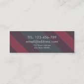 Gestreifte Beeren-u. Treibstoff-Gewohnheit dünn Mini Visitenkarte (Rückseite)