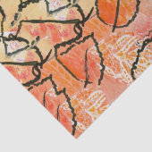 Gestreifte Blätter auf Gewebepapier Seidenpapier (Detail)