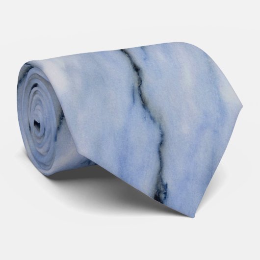 Gestreifte blaue MarmorKrawatte Krawatte (Gerollt)