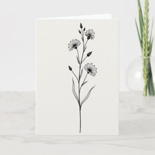 Gestreifte Blumendesign-Karte Karte