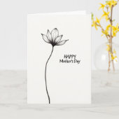 Gestreifte Blüten Mütter Karte (Gelbe Blume)