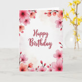 Gestreifte Blüten-Script-Karte Karte (Gelbe Blume)
