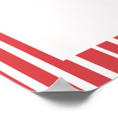 Gestreifte Bow Coquette Junggesellinnen-Wochenende Poster (Ecke)