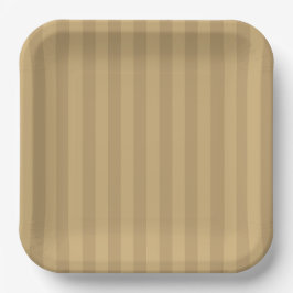 Gestreifte braune Papierplatten - 9 Zoll Salty Bar Pappteller