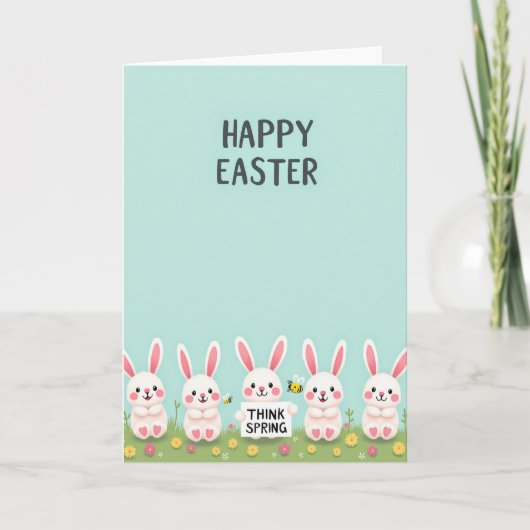 Gestreifte Bugs Frohe Ostern Karte (Vorderseite)