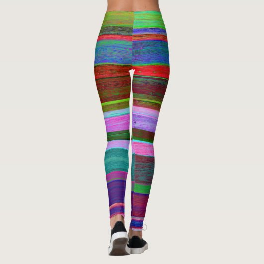 Gestreifte bunte Leggings (Rückseite)
