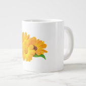 Gestreifte Calendula-Blume Jumbo-Tasse (Vorderseite Rechts)