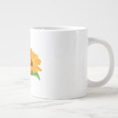 Gestreifte Calendula-Blume Jumbo-Tasse (Rechts)