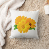 Gestreifte Calendula-Blume Kissen (Decke)