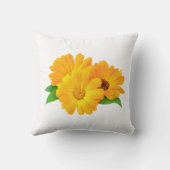 Gestreifte Calendula-Blume Kissen (Rückseite)
