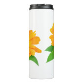 Gestreifte Calendula-Blume Thermosbecher (Rückseite)