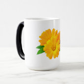 Gestreifte Calendula-Blume Verwandlungstasse (Vorderseite Links)