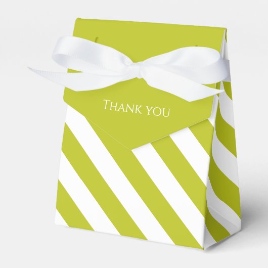 Gestreifte Chartreuse Geschenkschachtel (Vorderseite)